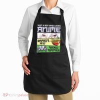Just A Boy Who Loves Anime Ramen And Video Games Gaming Apron thumb 2