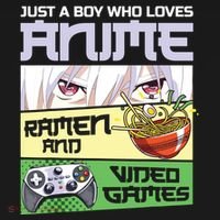 Just A Boy Who Loves Anime Ramen And Video Games Gaming Women's Tank Top thumb 5