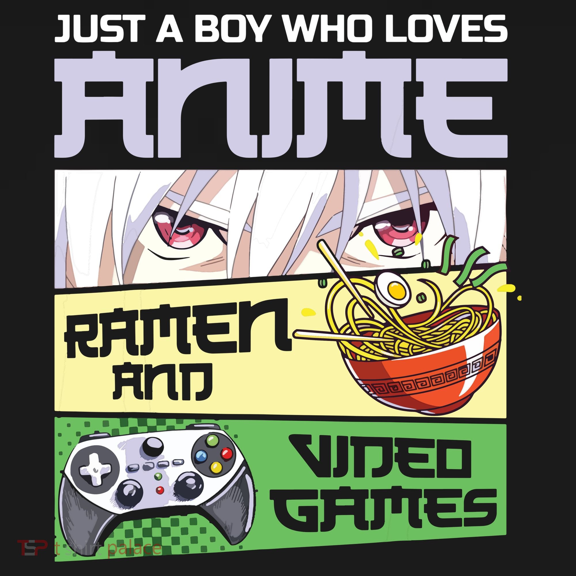 Just A Boy Who Loves Anime Ramen And Video Games Gaming Women's Tank Top