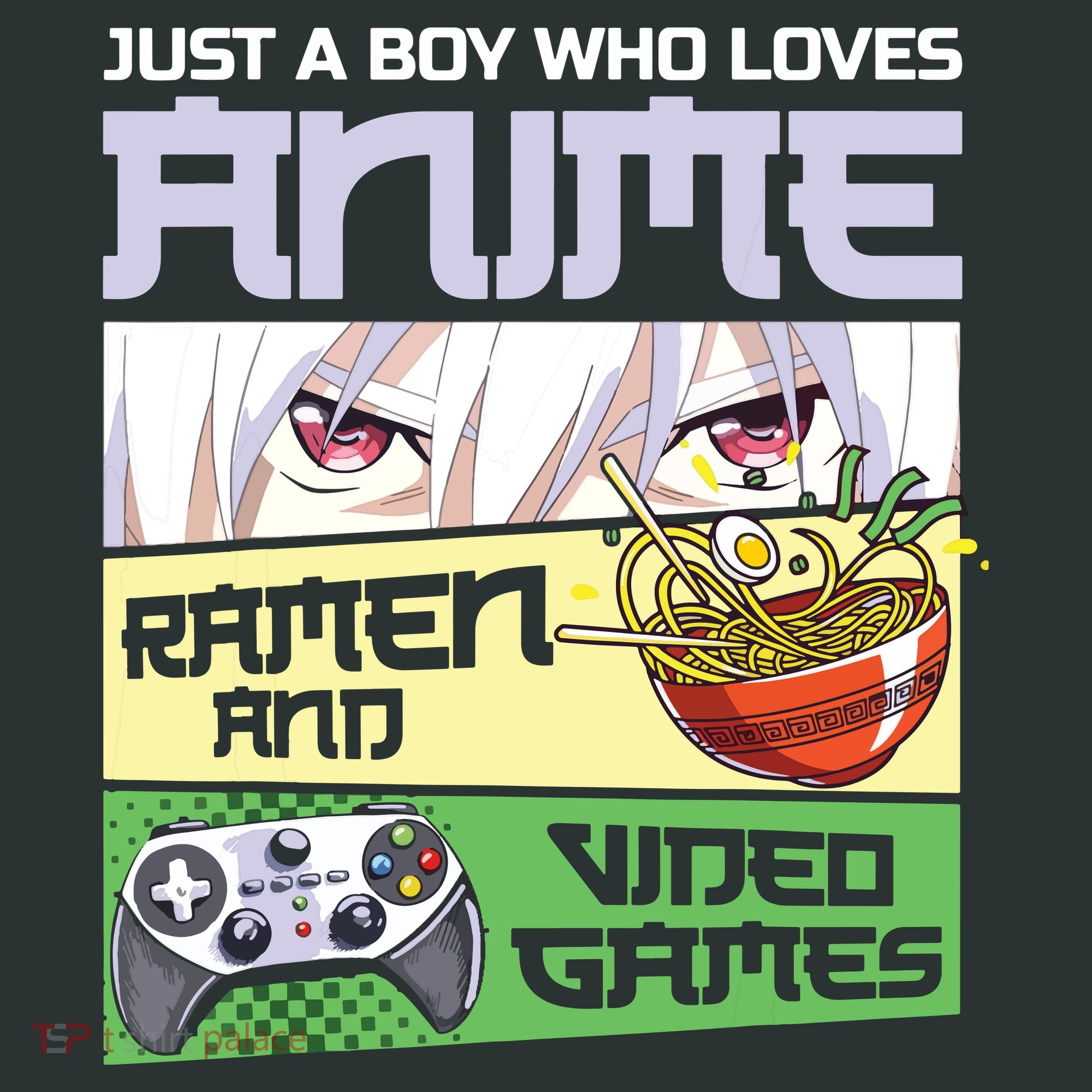 Just A Boy Who Loves Anime Ramen And Video Games Gaming Coaster