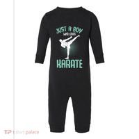 Just A Boy Who Loves Karate Boy Infant Fleece One Piece thumb 0