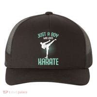 Just A Boy Who Loves Karate Boy Yupoong Adult 5-Panel Trucker Hat thumb 0