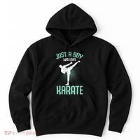 Just A Boy Who Loves Karate Boy Hoodie thumb 0