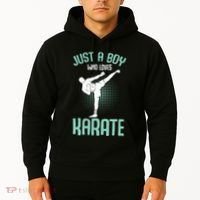 Just A Boy Who Loves Karate Boy Hoodie thumb 2