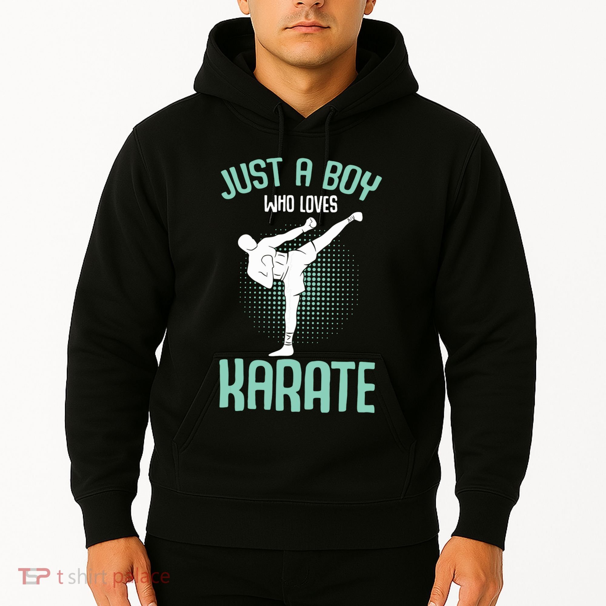 Just A Boy Who Loves Karate Boy Hoodie
