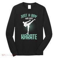 Just A Boy Who Loves Karate Boy Long Sleeve Shirt thumb 0