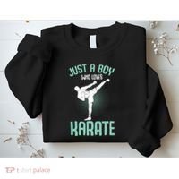 Just A Boy Who Loves Karate Boy Sweatshirt thumb 2