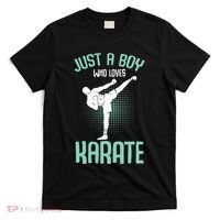 Just A Boy Who Loves Karate Boy T-Shirt thumb 0