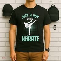 Just A Boy Who Loves Karate Boy T-Shirt thumb 6