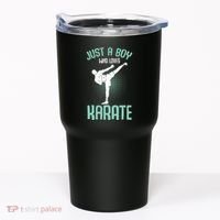Just A Boy Who Loves Karate Boy Tumbler thumb 0