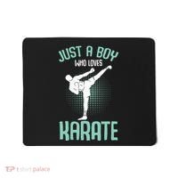 Just A Boy Who Loves Karate Boy Mousepad thumb 0