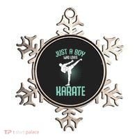 Just A Boy Who Loves Karate Boy Ornament thumb 0