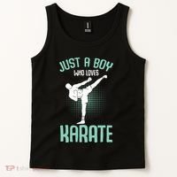 Just A Boy Who Loves Karate Boy Tank Top thumb 2