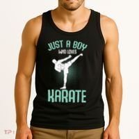 Just A Boy Who Loves Karate Boy Tank Top thumb 3