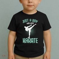 Just A Boy Who Loves Karate Boy Toddler T-Shirt thumb 2