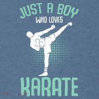 Just A Boy Who Loves Karate Boy Comfort Colors Garment-Dyed Hooded Sweatshirt thumb 2