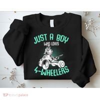 Just A Boy Who Loves 4 Wheelers ATV Quad Kids Sweatshirt thumb 2
