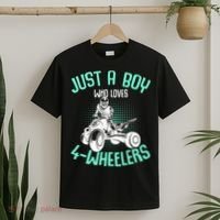 Just A Boy Who Loves 4 Wheelers ATV Quad Kids T-Shirt thumb 2