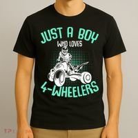 Just A Boy Who Loves 4 Wheelers ATV Quad Kids T-Shirt thumb 3