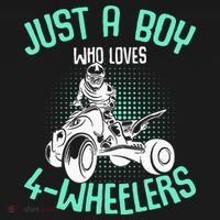 Just A Boy Who Loves 4 Wheelers ATV Quad Kids T-Shirt thumb 7