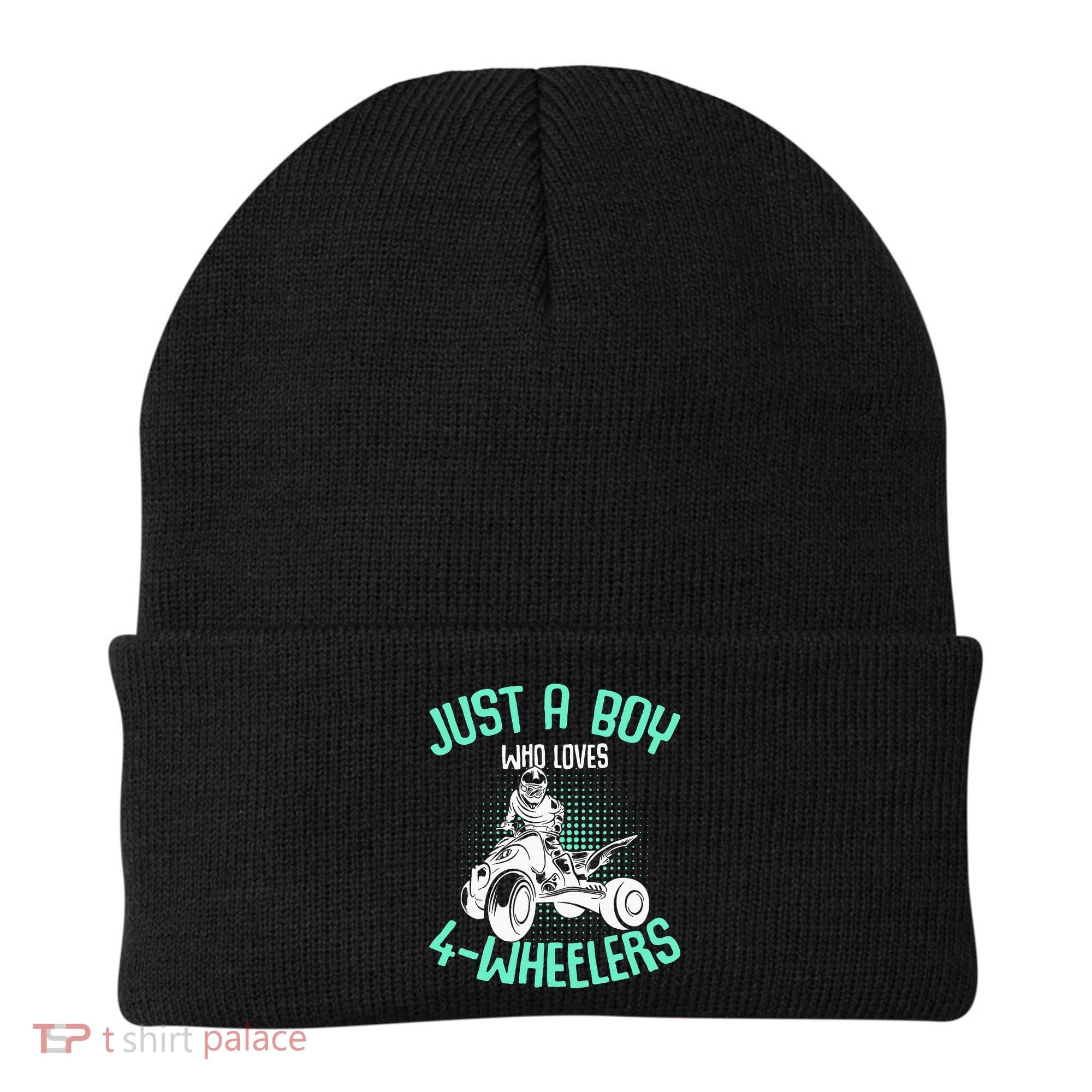 Just A Boy Who Loves 4 Wheelers ATV Quad Kids Beanie