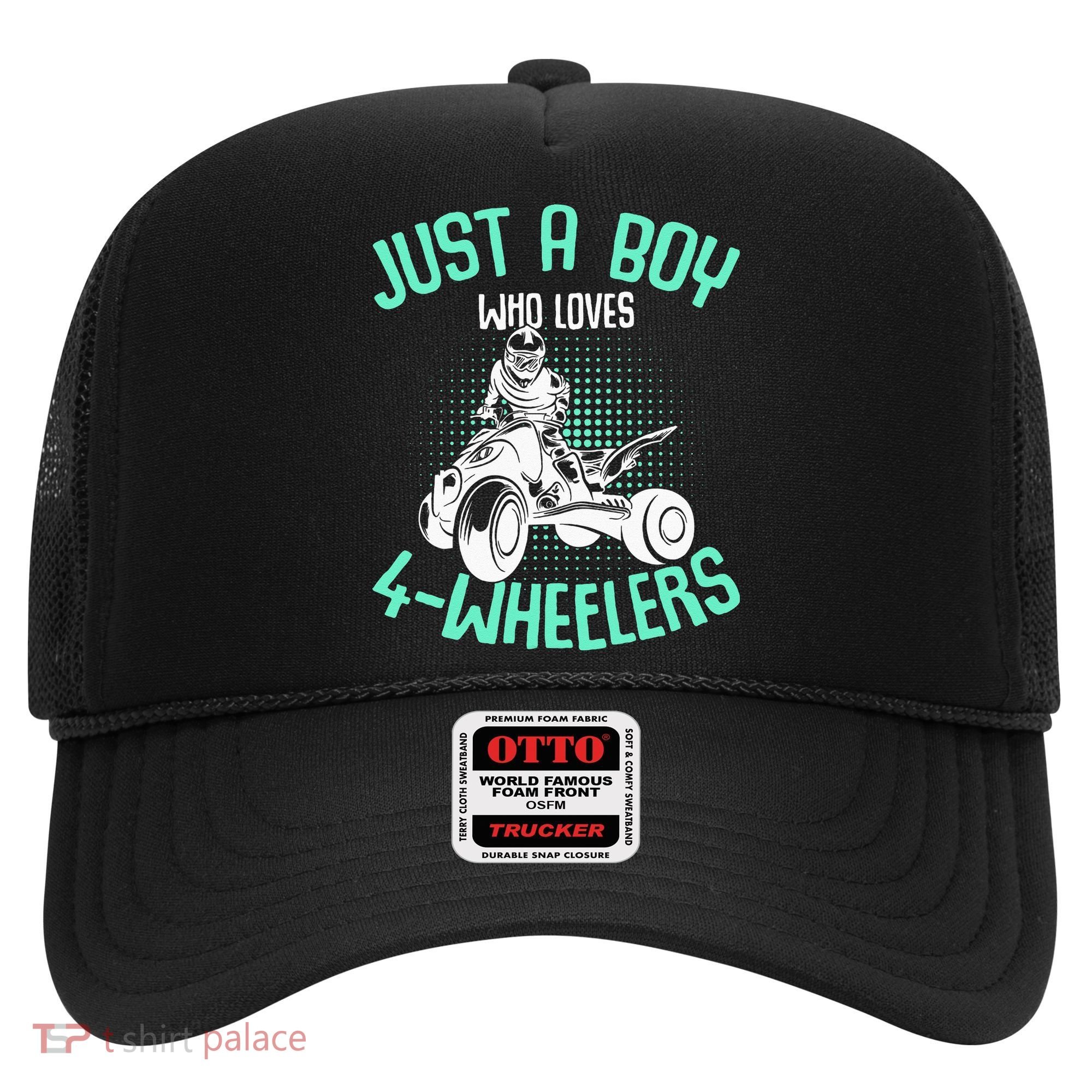 Just A Boy Who Loves 4 Wheelers ATV Quad Kids Hat