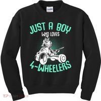 Just A Boy Who Loves 4 Wheelers ATV Quad Kids Kids Sweatshirt thumb 0