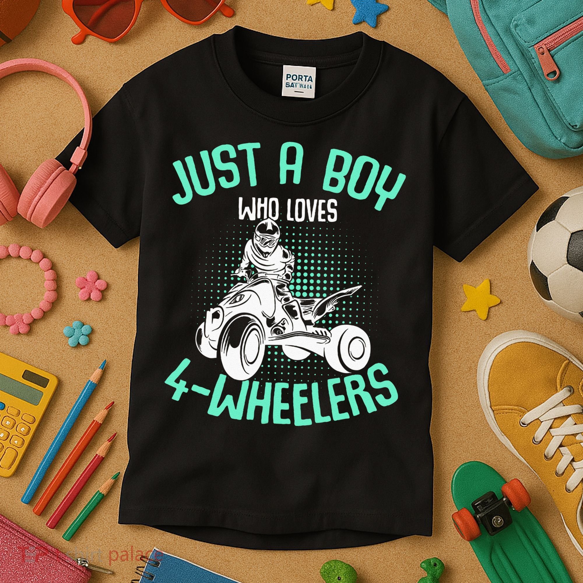 Just A Boy Who Loves 4 Wheelers ATV Quad Kids Kids T-Shirt
