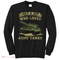 Just A Boy Who Loves Army Tanks Military WW2 Tanks Sweatshirt thumb 0