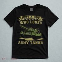 Just A Boy Who Loves Army Tanks Military WW2 Tanks T-Shirt thumb 5