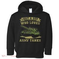 Just A Boy Who Loves Army Tanks Military WW2 Tanks Toddler Hoodie thumb 0
