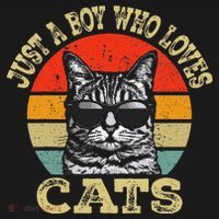 Just A Boy Who Loves Cats Boy Cat Lover Mousepad thumb 1