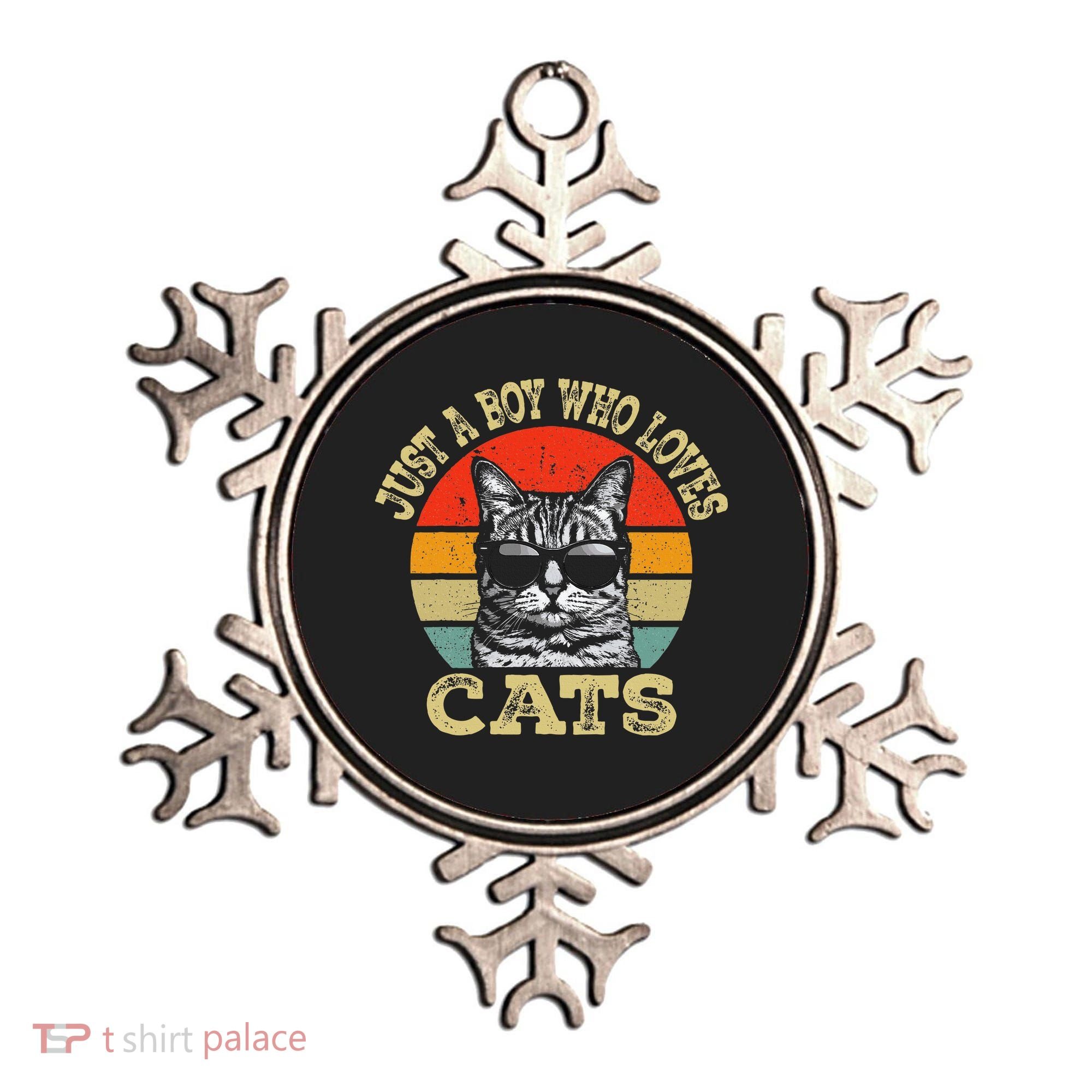 Just A Boy Who Loves Cats Boy Cat Lover Ornament