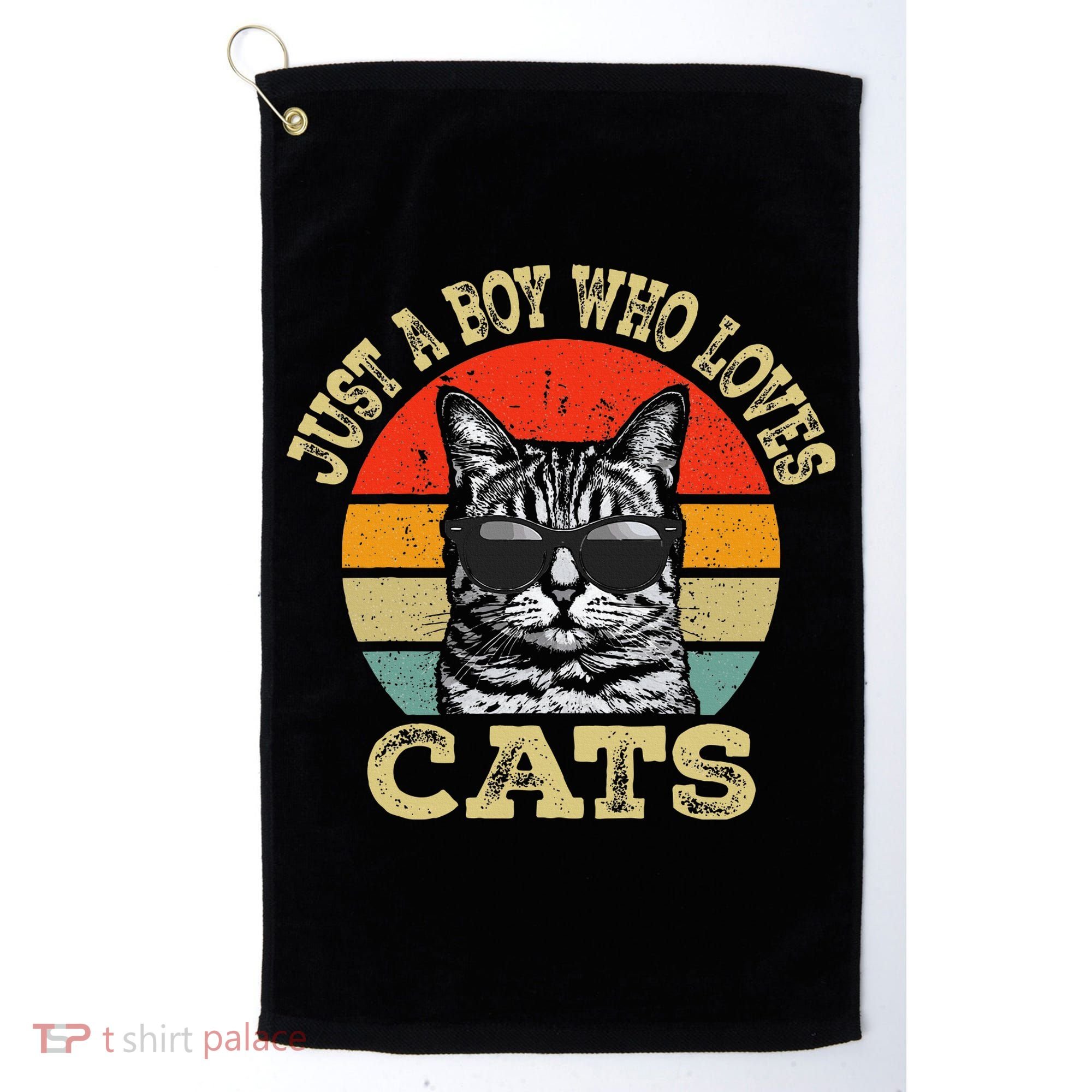 Just A Boy Who Loves Cats Boy Cat Lover Golf Towel