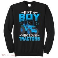 Just A Boy Who Loves Tractors Farm Boy Sweatshirt thumb 0
