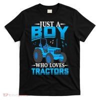 Just A Boy Who Loves Tractors Farm Boy T-Shirt thumb 0