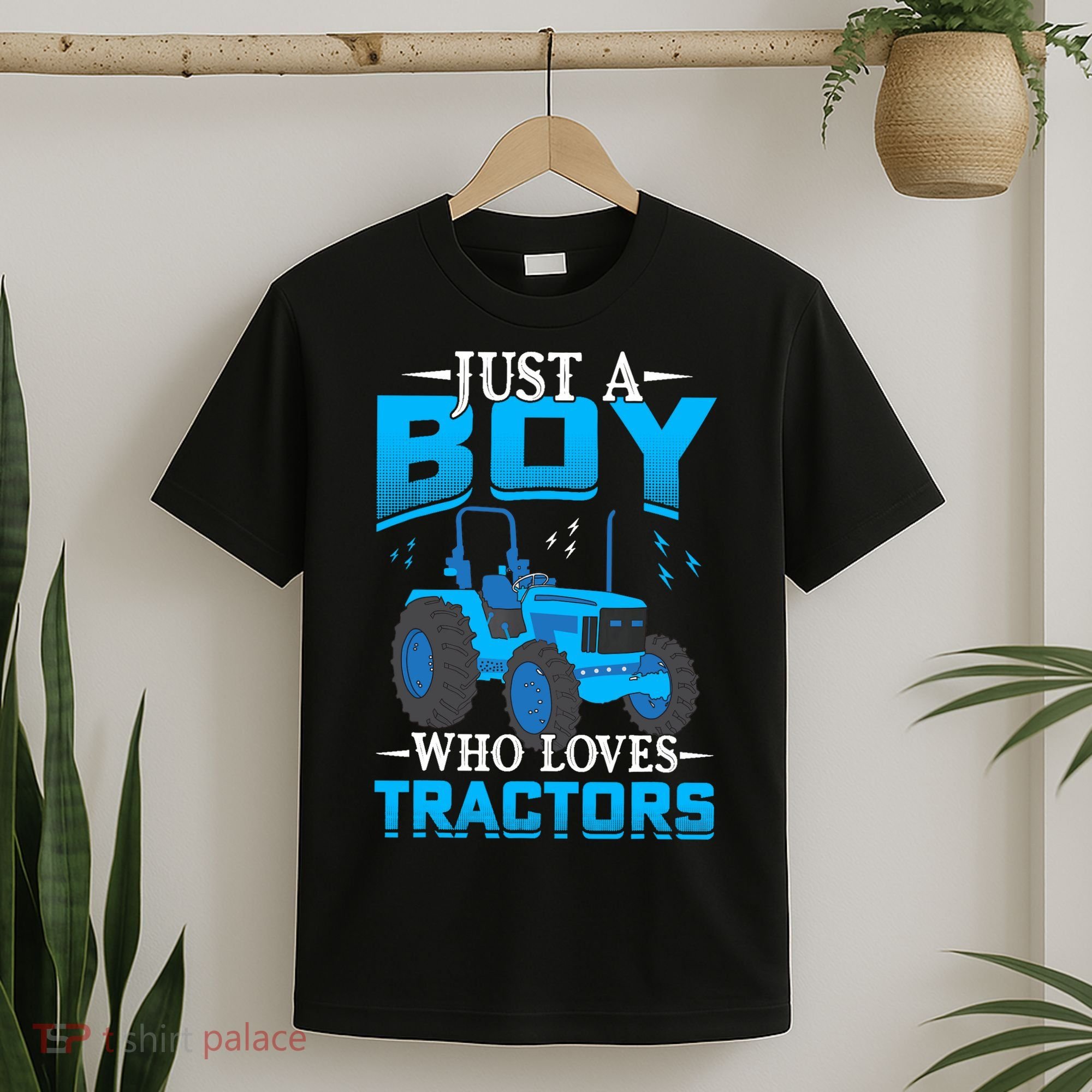 Just A Boy Who Loves Tractors Farm Boy T-Shirt