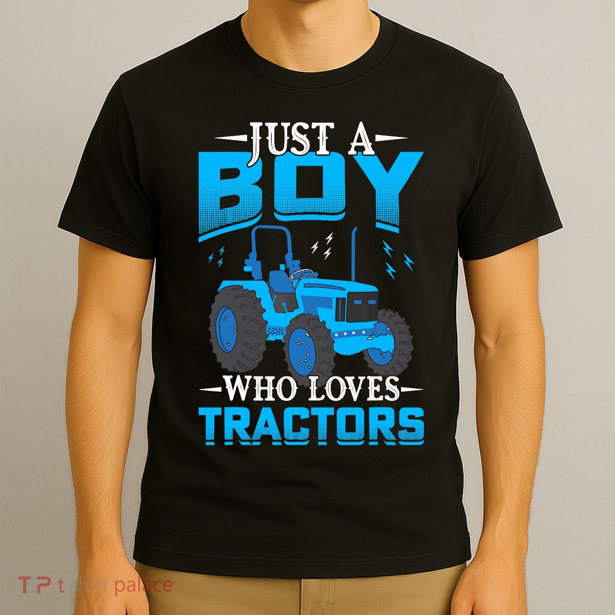 Just A Boy Who Loves Tractors Farm Boy T-Shirt