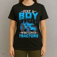 Just A Boy Who Loves Tractors Farm Boy T-Shirt thumb 4