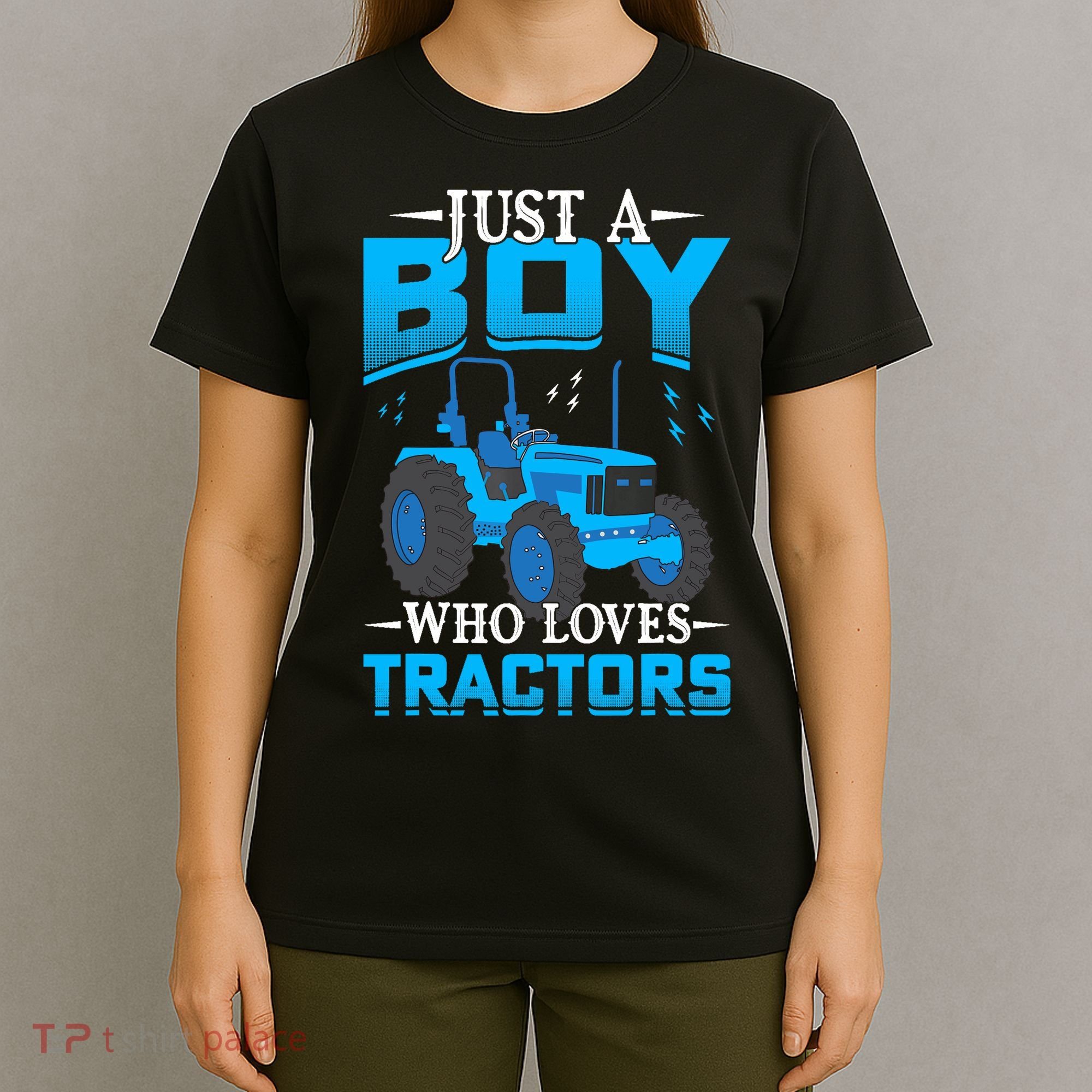 Just A Boy Who Loves Tractors Farm Boy T-Shirt