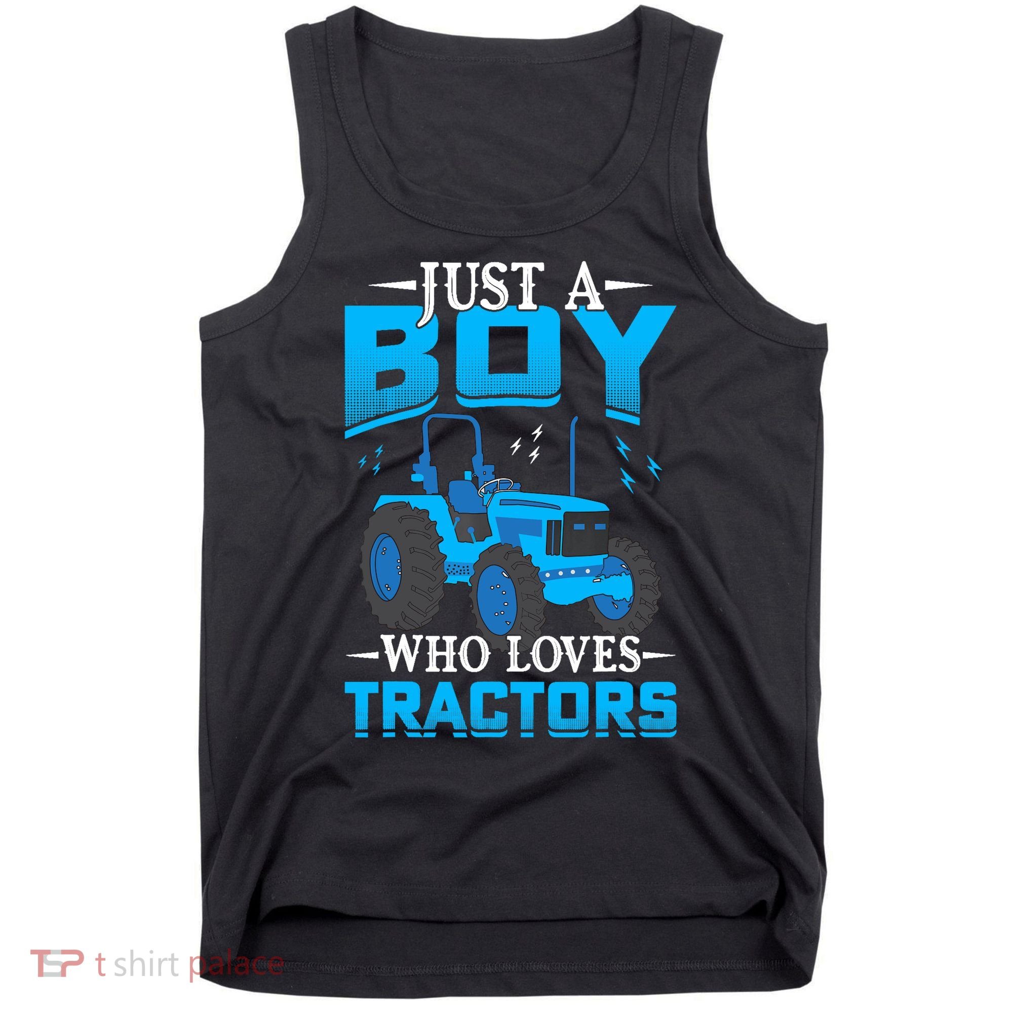 Just A Boy Who Loves Tractors Farm Boy Tank Top