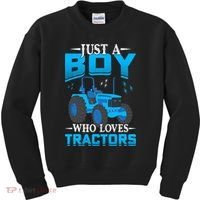 Just A Boy Who Loves Tractors Farm Boy Kids Sweatshirt thumb 0