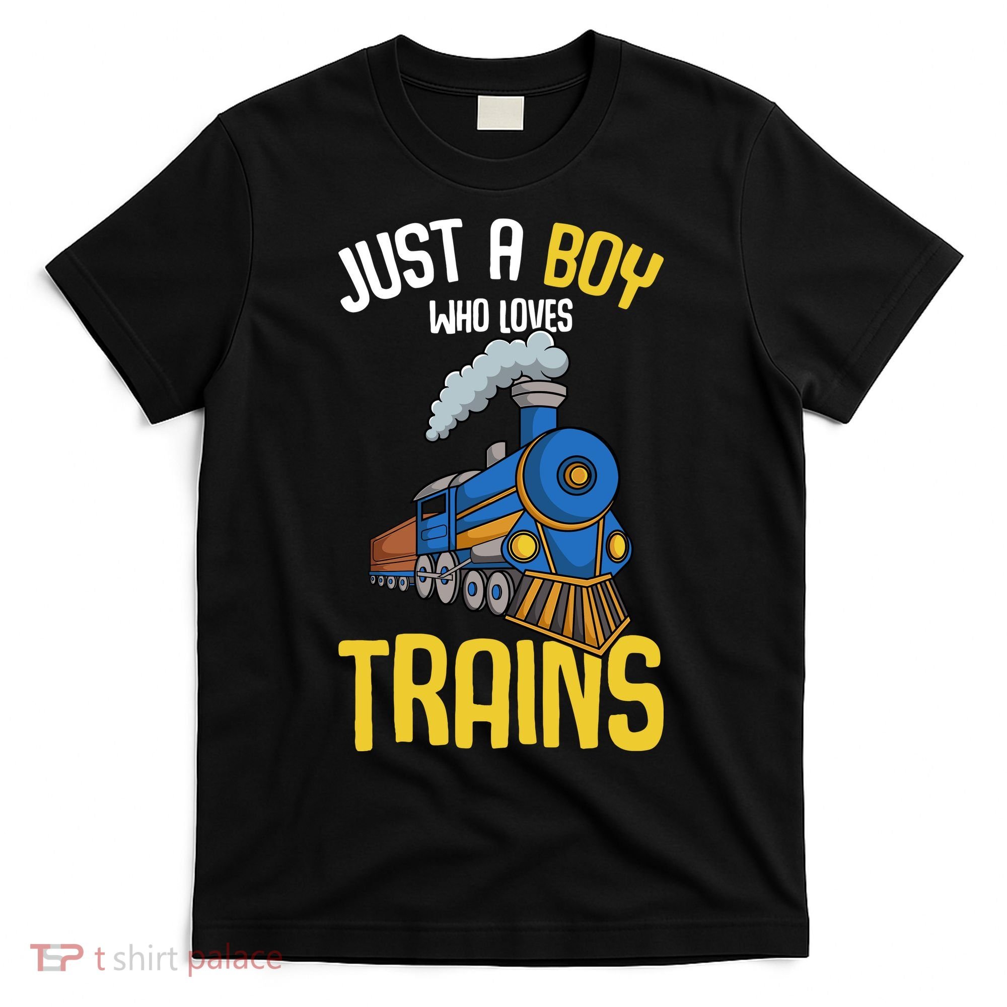 Just A Boy Who Loves Trains Locomotive Train T-Shirt