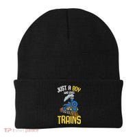 Just A Boy Who Loves Trains Locomotive Train Beanie thumb 0