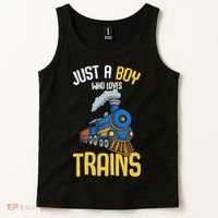 Just A Boy Who Loves Trains Locomotive Train Tank Top thumb 2