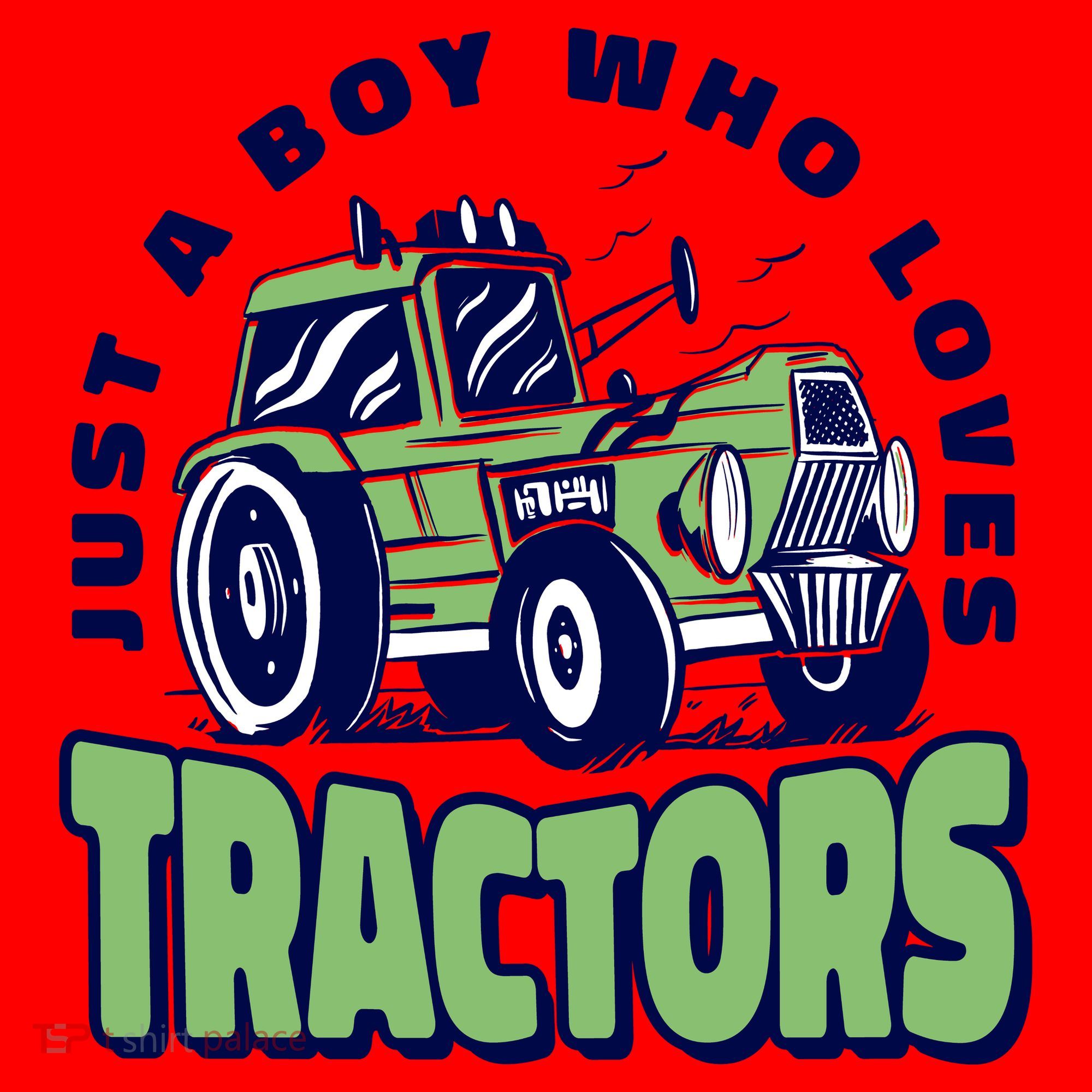 Just A Boy Who Loves Tractors Santa Hat