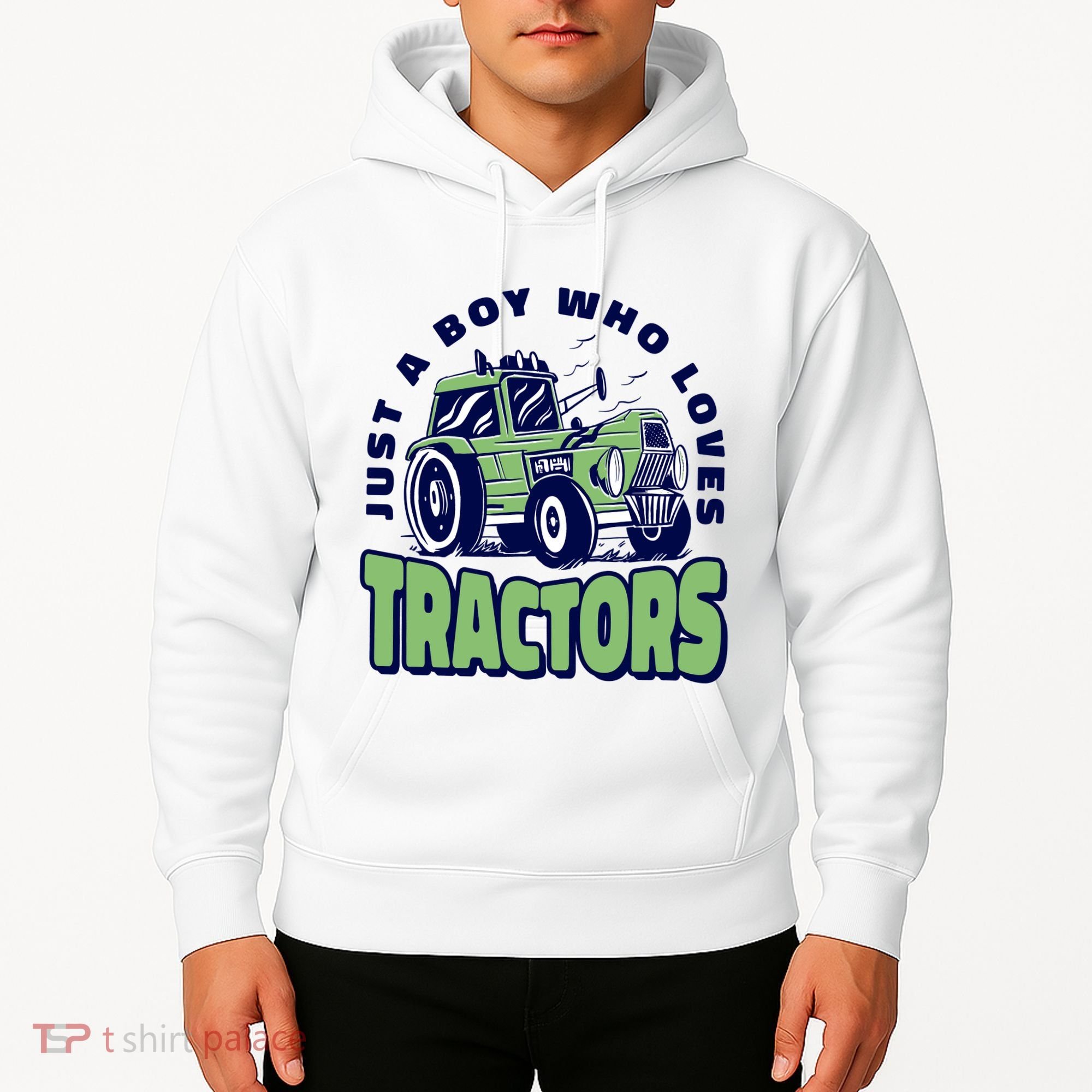 Just A Boy Who Loves Tractors Hoodie