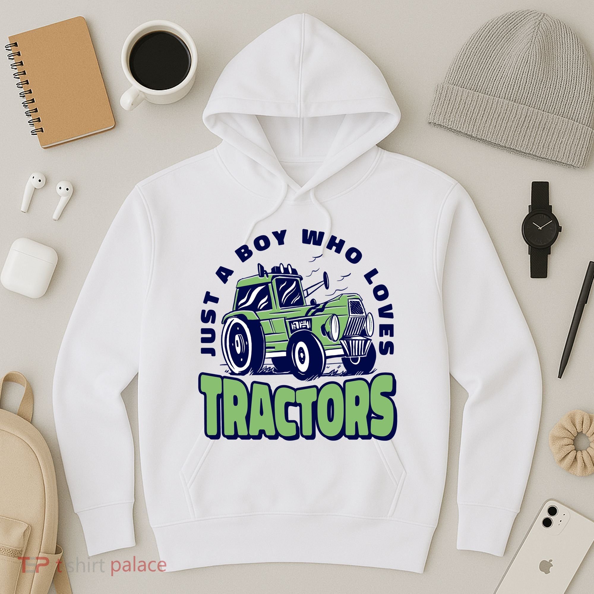 Just A Boy Who Loves Tractors Hoodie
