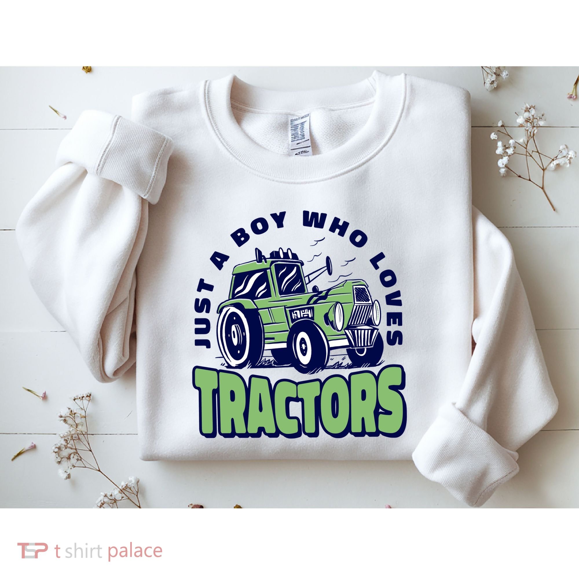 Just A Boy Who Loves Tractors Sweatshirt