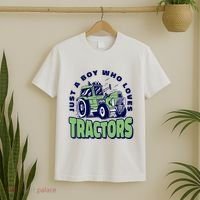 Just A Boy Who Loves Tractors T-Shirt thumb 2
